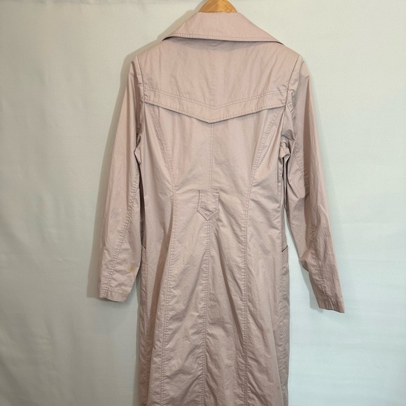TNH Collection Womens Trench Coat Size 40 M Vintage Preppy Dusty Rose Minimalist - Picture 9 of 16